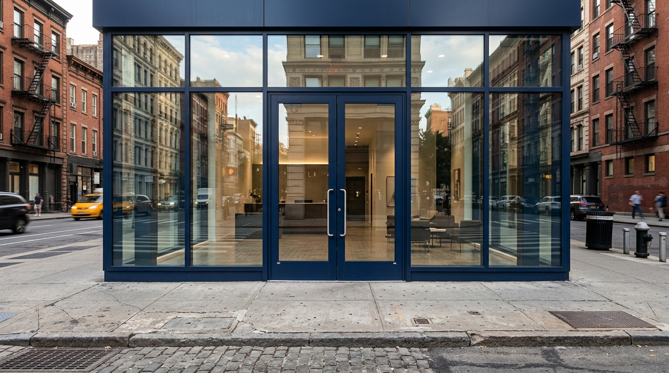 NYC commercial glass and aluminum storefront