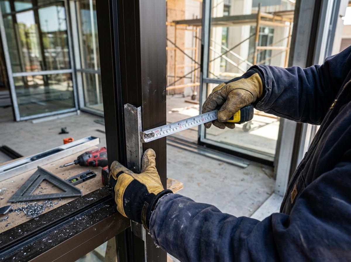 Aluminum storefront framing