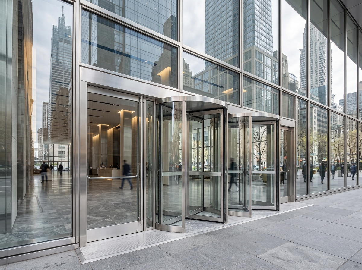 Revolving and specialty entry doors